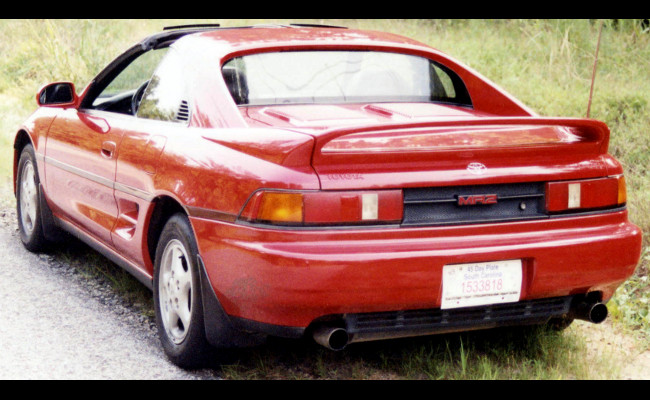 left rear of the car