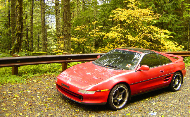 angled shot of the MR2