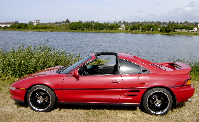 It is not really meant for the lake or the grass.... MR2 from side, T-tops off
