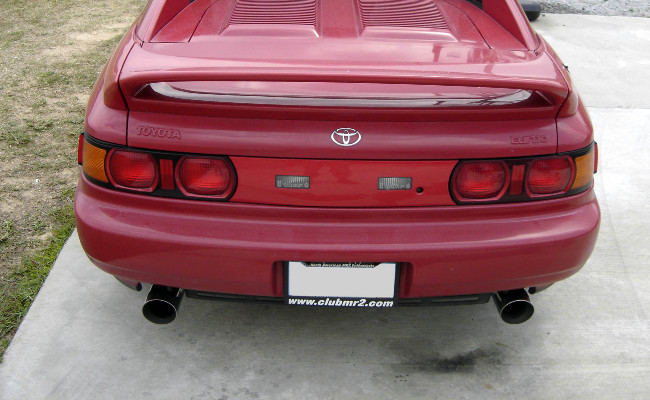 The tailpipes are just the right size rear of car