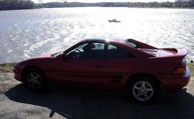 MR2 at a lake