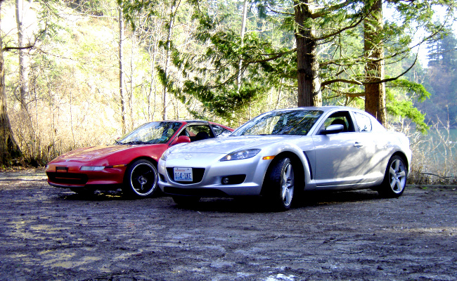 MR2 and RX-8 front-side view